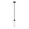 Designers Fountain Braden 60 Watt 1 Light Iron Graphite Mini Pendant with Striated Blown Glass Shade 95030-IG - alternate 1